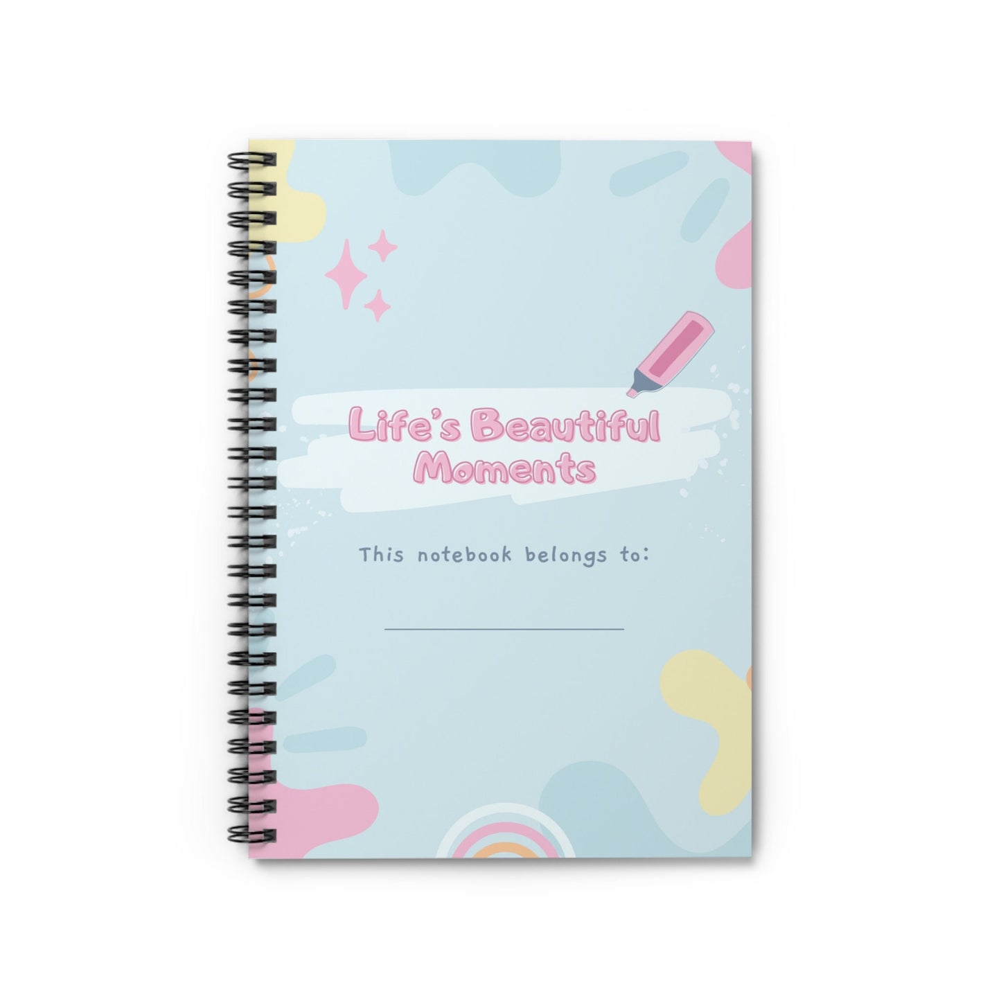 Spiral Notebook Ruled Line Journal Notebook Stationery Gift Durable Cover 6x8 inches - Life's Beautiful Moment