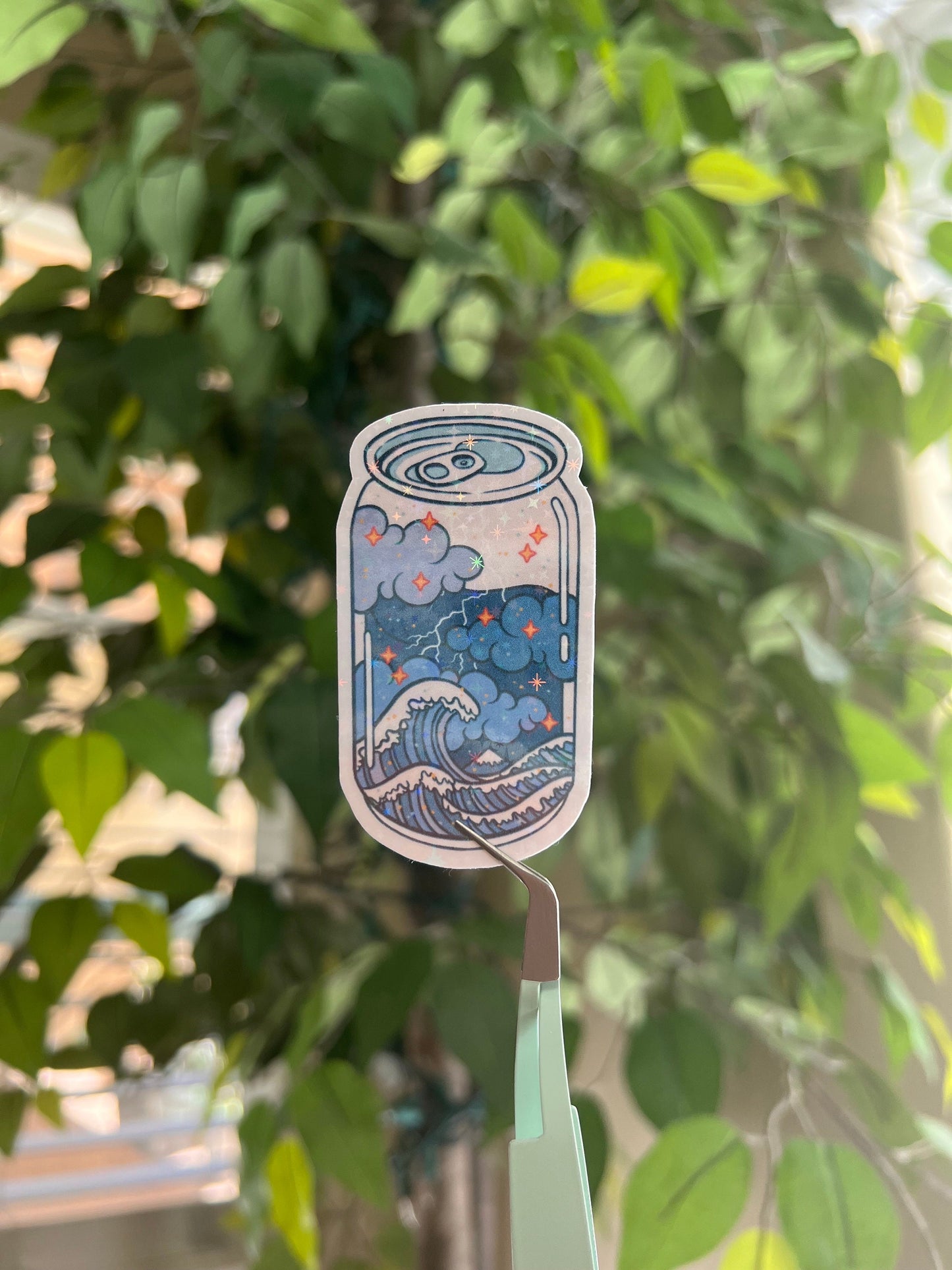 Kawaii Soda Pop Holographic Vinyl Sticker