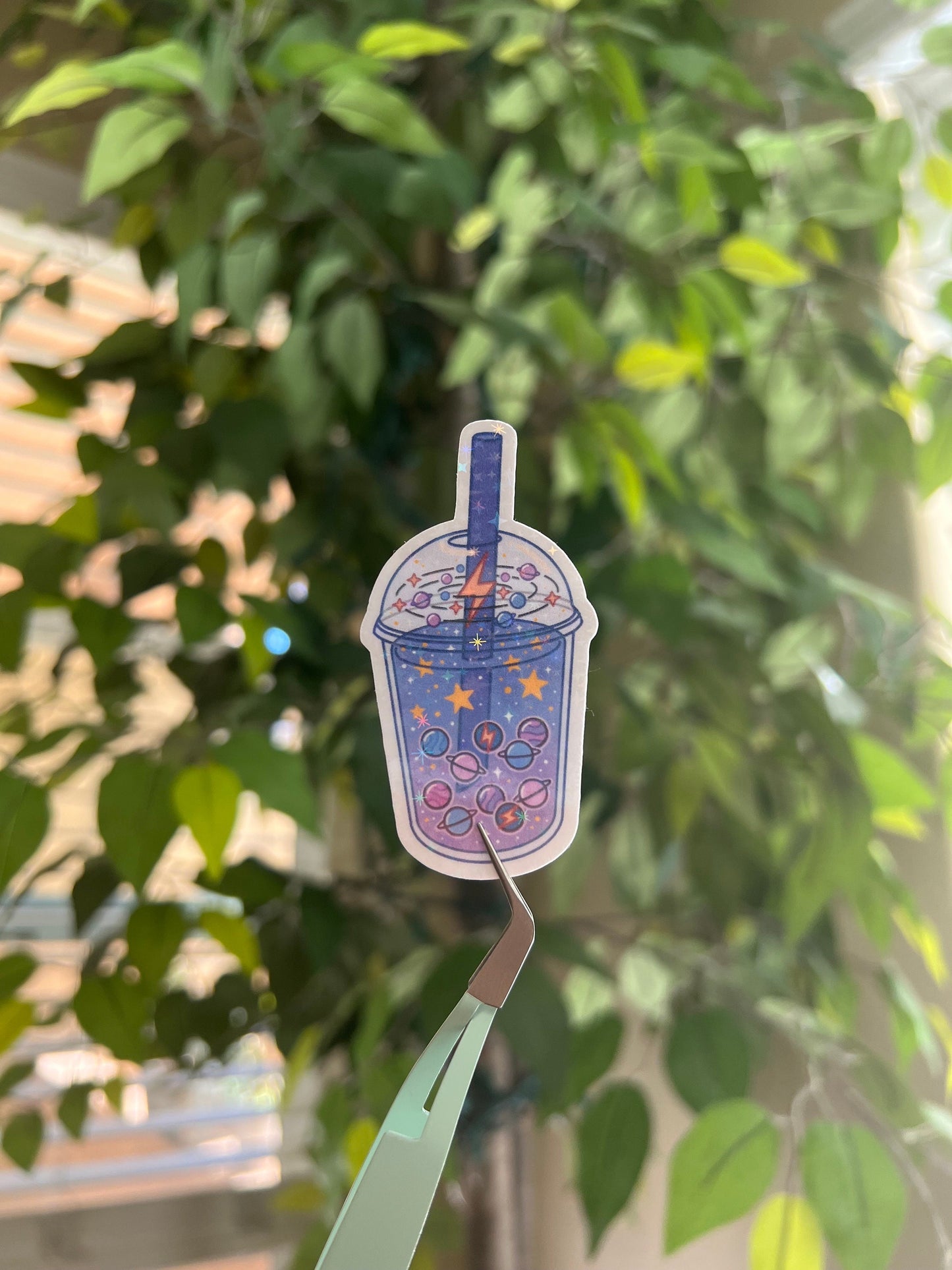 Bubble Tea Drink Cute Aesthetic Holographic Vinyl