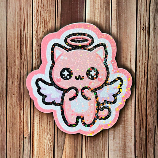 Chibi Kitty Kawaii Holographic Sticker