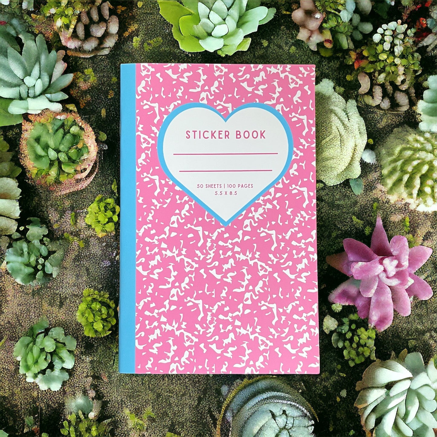 Reusable Sticker Book - Pink Sticker Collecting Book, 40 Pages, 5.5 x 8.5 inches - Functional and Efficient for Sticker Enthusiasts