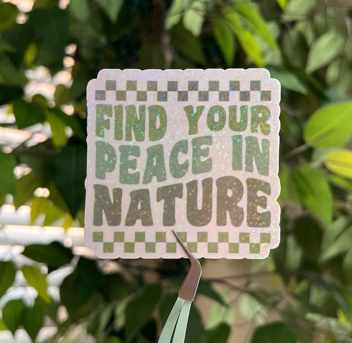 Holographic Sticker Peace in Nature