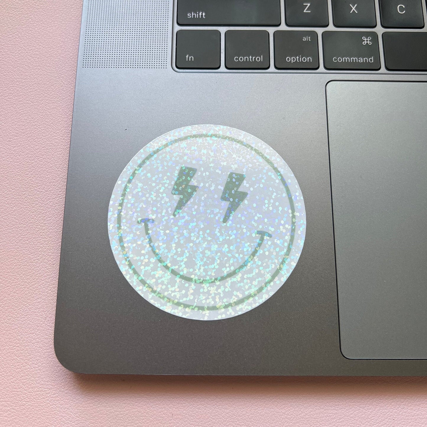 Cute Holographic Happy Face Sticker