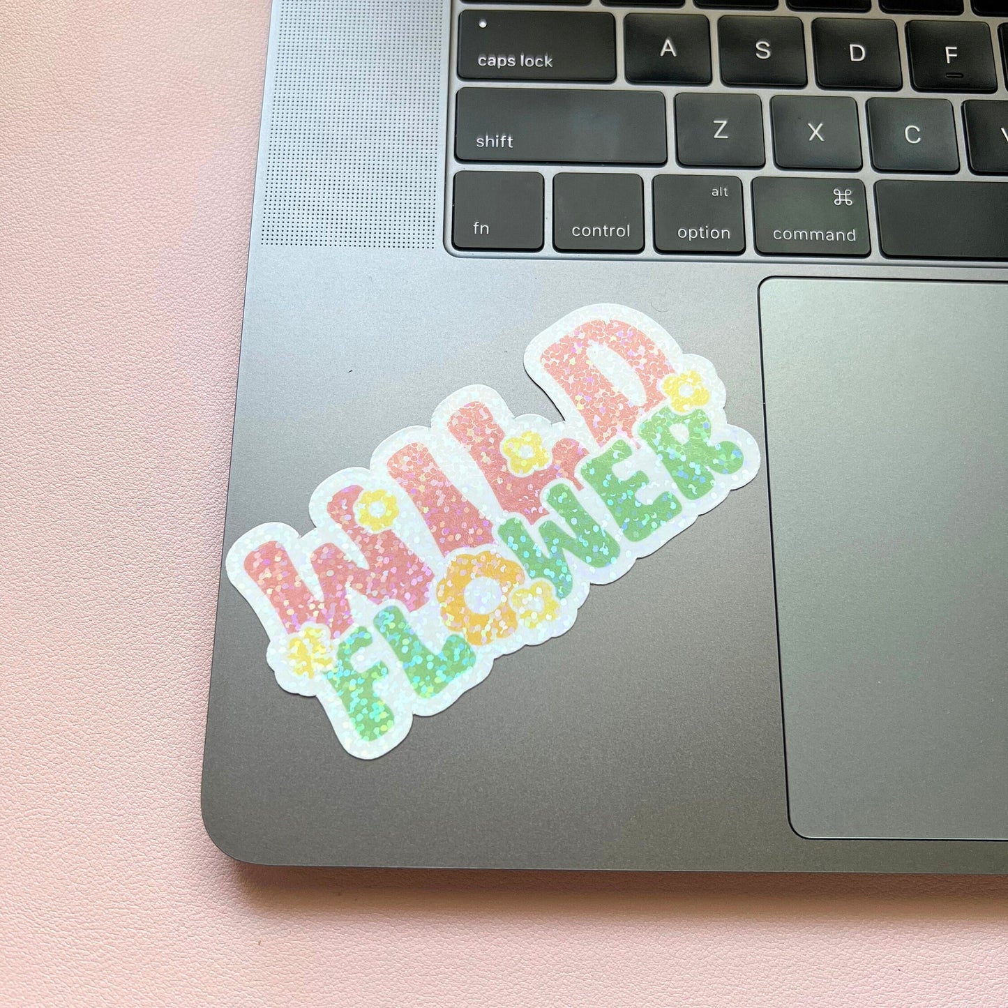 Cute Holographic Sticker Wild Flower