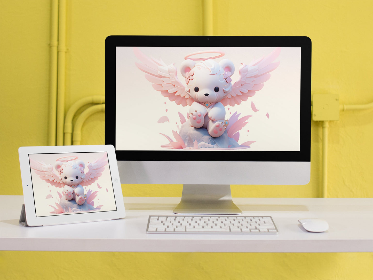 Chibi Bear Cutie: Desktop Wallpaper