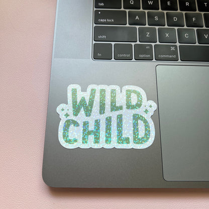 Cute Holographic Sticker Wild Child