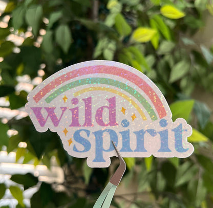 Cute Holographic Sticker Wild Spirit