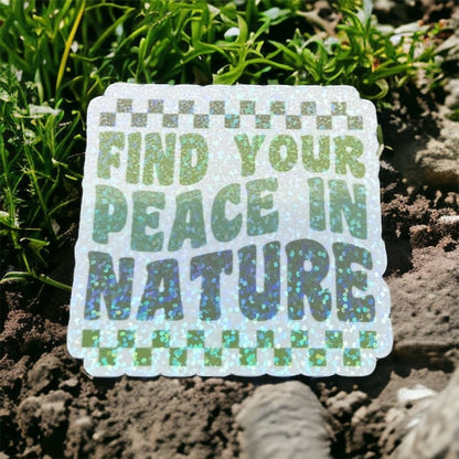 Holographic Sticker Peace in Nature
